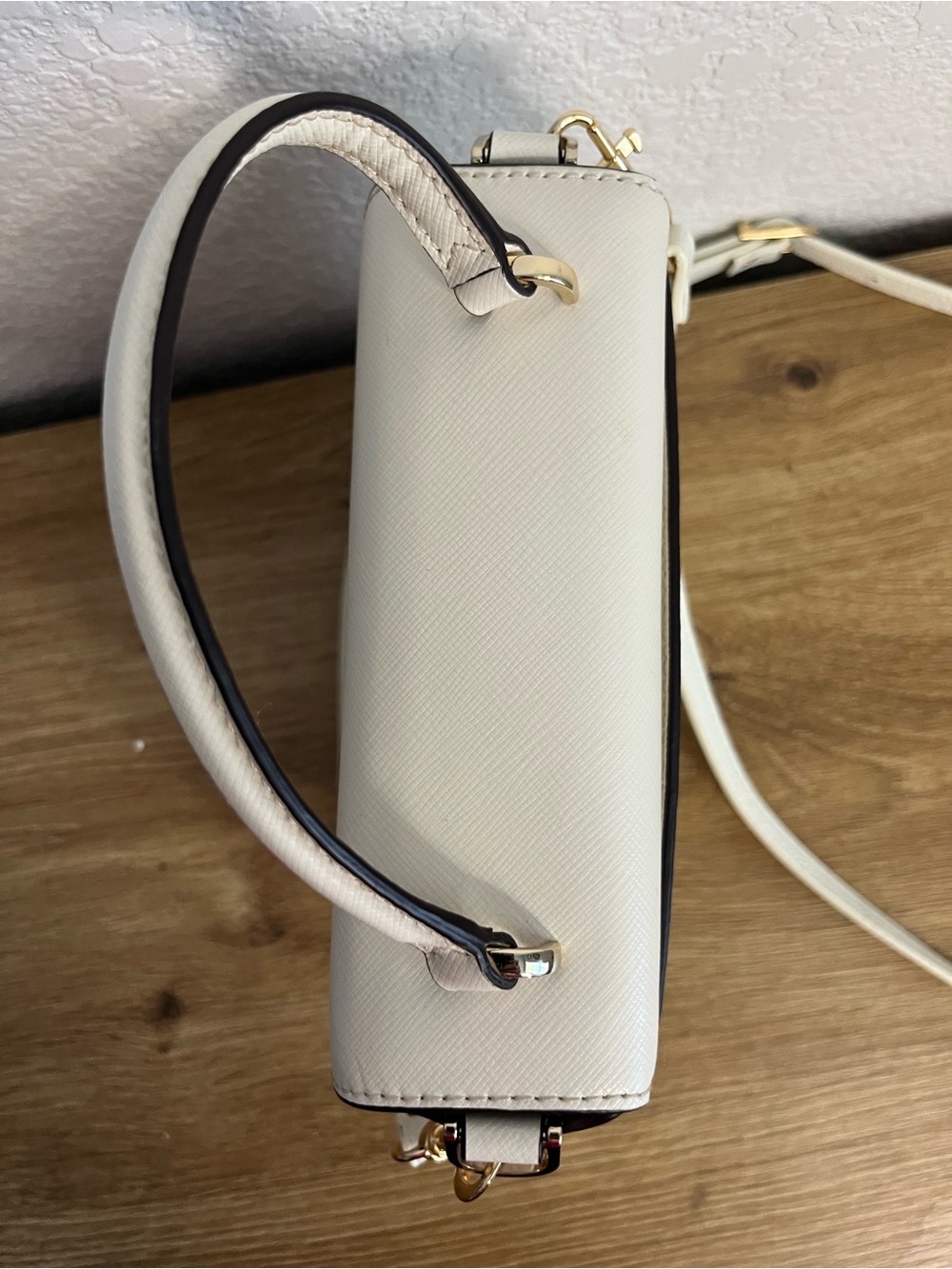 Kate Spade Staci Square Saffiano Leather Top Handle Crossbody Bag White - Picture 5 of 14